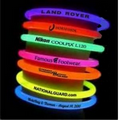 8" Glow Bracelet 5mm with Non-Attached Connectors with optional logo available